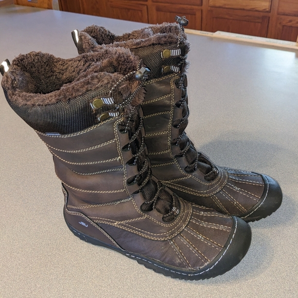 JBU Jambu Youthful Womens Mid Calf Winter Boots Brown Vegan Faux Fur 7.5-8 Cute! - Picture 12 of 15